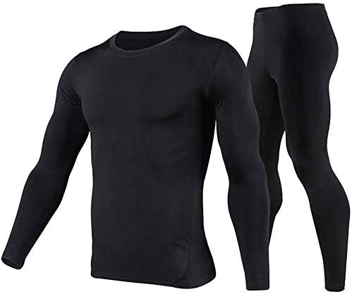 Thermal Underwear Men Ultra-Soft Long Johns Set with Fleece Lined Base Layer Winter Skiing Warm Top & Bottom