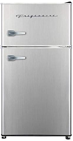 Frigidaire EFR341, 3.1 cu ft 2 Door Fridge and Freezer, Platinum Series, Stainless Steel, Double