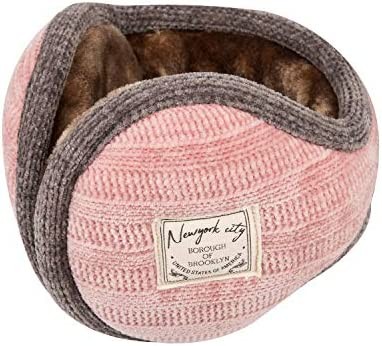 Surblue Unisex Warm Knit Earmuffs Ladies Outdoor Cashmere Winter Pure Color Fur Earwarmer