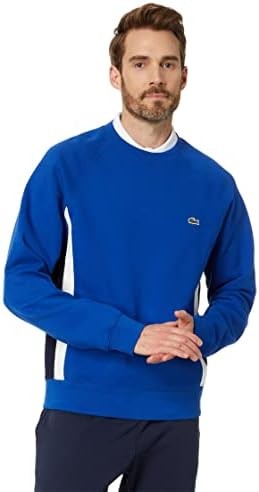Lacoste Men's Long Sleeve Relaxed Fit Colorblocked Crewneck Sweatshirt