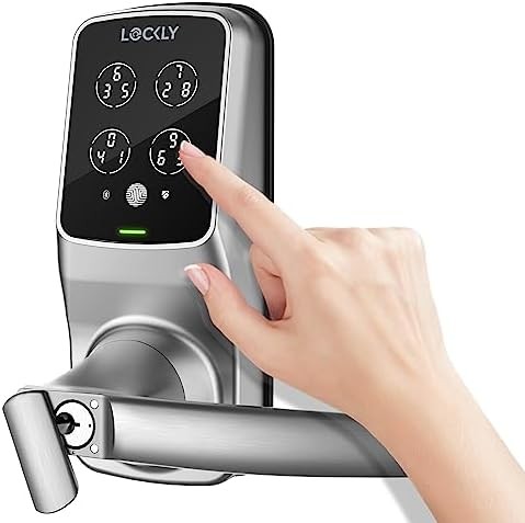 Lockly Model 6S, Bluetooth Smart Lock, Keyless Entry Door Lock, PIN Genie® Keypad, Auto Lock - Satin Nickel