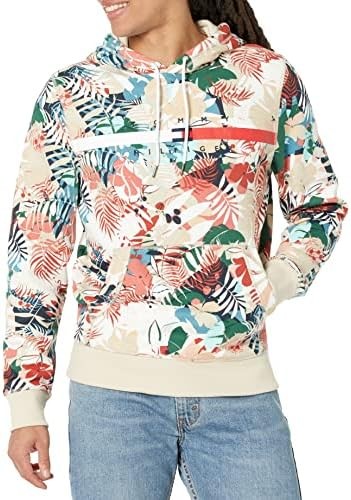 Tommy Hilfiger Men's Flag Stripe Hoodie Sweatshirt