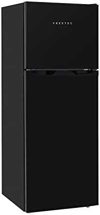 Frestec 4.7 CU' Refrigerator, Mini Fridge with Freezer, Compact Refrigerator, Small Refrigerator with Freezer, Top Freezer, Adjustable Thermostat Control, Door Swing, Black (FR 472 BK)