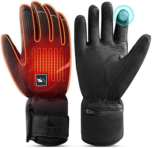 ZIROCTD Battery Heated Gloves 7.4V Rechargeable for Men Women, Rechargeable Hiking Skiing Cycling Camping and Fishing Outdoor Heated Gloves for Winter