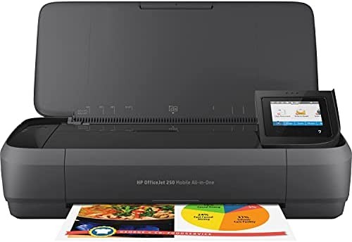 HP OfficeJet 250 All-in-One Portable Printer with Wireless & Mobile Printing, Works with Alexa (CZ992A)