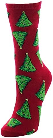 MeMoi歡樂聖誕樹圓領襪