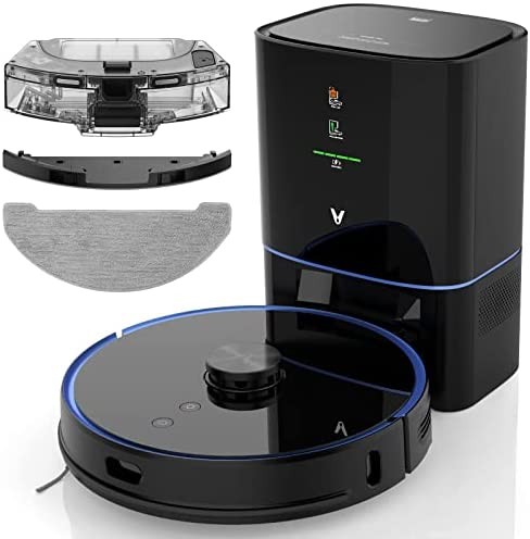 VIOMI S9 Robot Vacuum Cleaner Self-Emptying 2700Pa, 5200mAh, 3 in 1 ( Sweep, Vacuum and Mop ), Robotic Vacuum 360° LDS Lidar, Auto Dirt Disposal, Smart Mapping, 2.4GHz Wifi & Alexa, Ideal for Pet Hair