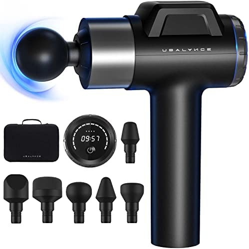 UBALANCE New Upgraded Powerful Muscle Massage Gun,is Suitable for The Athletes,Handheld Deep Tissue Massage Gun Percussion Therapy,for Pain Relief, It is a Gift to Help Massage The Back and Foot