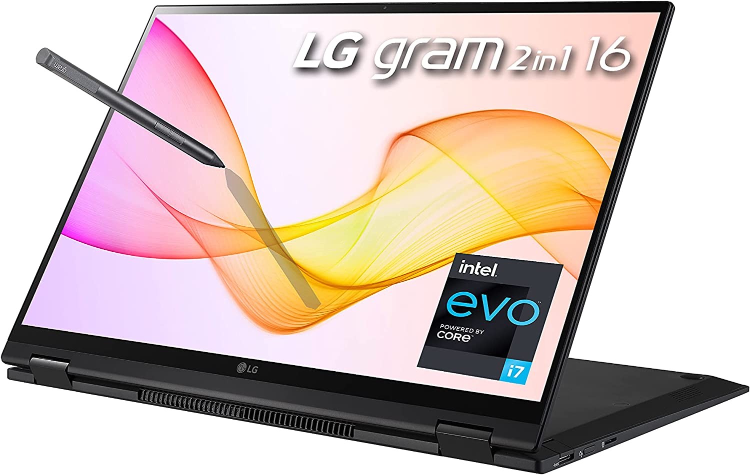 LG Gram 16T90P 16" WQXGA (2560 x 1600) 2-in-1 Lightweight Touch Display Laptop, Intel Evo 11th Gen Core i5, 16GB RAM, 512GB SSD, 21 Hours Battery, Alexa Built-in, 2X USB-C, HDMI, USB -