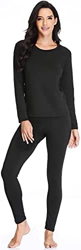JZCreater Women Thermal Underwear Set, Women Long Johns Base Top & Bottom Layer, Winter Pajama Set for Cold Weather