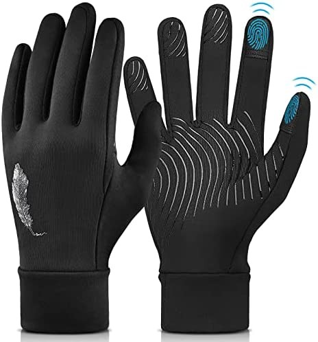 Winter Warm Running Touchscreen Gloves - Outdoor Sports Bike Black Mittens Gloves Anti-Slip Full Finger for Man Woman