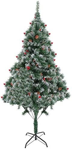 AGUIguo Artificial Christmas Tree Pine Cone Red Fruit Snowflake Christmas Tree Holiday Decoration Suitable for Indoor and Outdoor Parties Fast Delivery (2.1M)