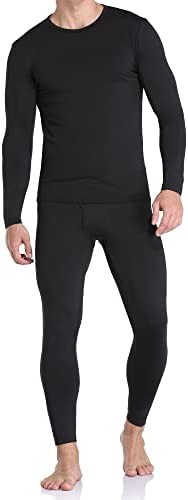 WEERTI Thermal Underwear for Men, Long Johns Base Layer Fleece Lined Top Bottom