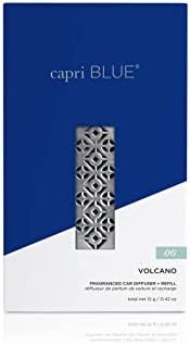Capri Blue Fragranced Car Diffuser With Refills - Volcano Car Freshener - Fragrance Diffuser For Car