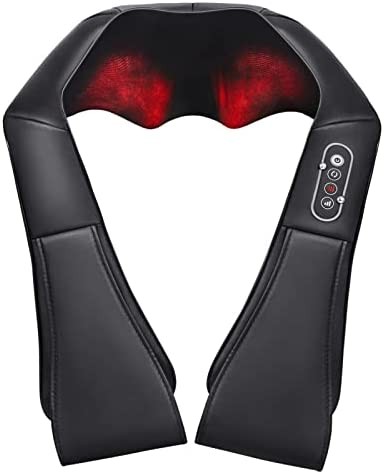 Neck and Back Massager with Soothing Heat, Shiatsu Shoulder Electric Massage 3D Deep Tissue Kneading Massages for Muscle Pain Relief, Best Relax Gifts at Home, Office, Car