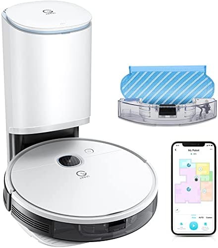 yeedi vac Station Robot Vacuum and Mop, Self Emptying 3-in-1, 3000Pa Suction, 200Mins Runtime with Clean Schedule, Smart Mapping and Carpest Detection, Editable Map, Virtual Boundary