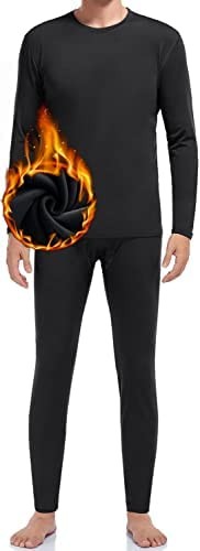 Thermal Underwear for Men - Long Johns with Fleece Lined Cold Weather Base Layer Pajama Set
