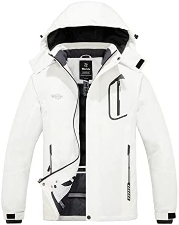Wantdo Men's Waterproof Ski Jacket Warm Winter Snow Coat Snowboarding Jacket Mountain Hooded Raincoat