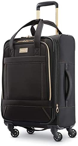 American Tourister Belle Voyage Softside Luggage with Spinner Wheels, Black, 21"