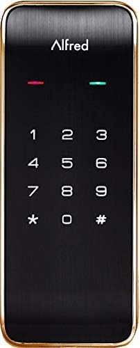 Alfred DB2 Smart Door Lock Deadbolt Touchscreen Keypad, Pin Code + Bluetooth, Up-to 20 Pin Codes (Gold)
