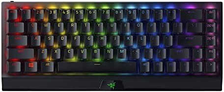 Razer BlackWidow V3 Mini HyperSpeed 65% Wireless Mechanical Gaming Keyboard: HyperSpeed Wireless Technology - Green Mechanical Switches- Tactile & Clicky - Doubleshot ABS keycaps - 200Hrs Battery Life