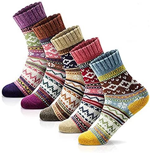 Women's Winter Socks Gift Box Free Size Thick Wool Soft Warm Casual Socks for Women Socks…