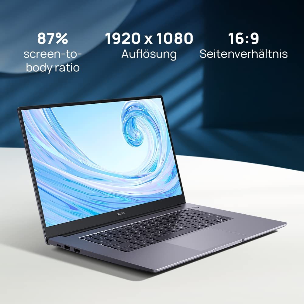 Huawei Huawei MateBook D 15 WDH9C Space Gray 39,62cm (15,6 inches) IPS, Intel Core i5-1135G7, 8GB RAM, 256GB SSD, Windows 11 Home