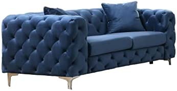 Best Master Furniture F002BLS Love Seats, Blue