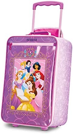 American Tourister Kids' Disney Softside Upright Luggage, Princess 2, 18"