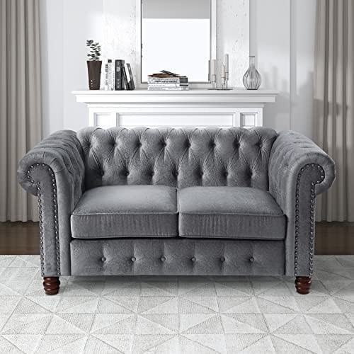Lexicon Anise Living Room Loveseat, Dark Gray