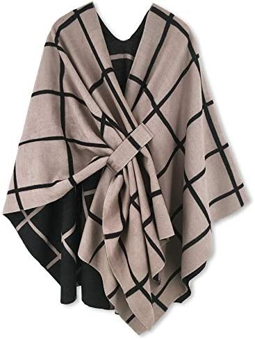 Moss Rose Women's Shawl Wrap Poncho Ruana Cape Open Front Cardigan Shawls for Fall Winter