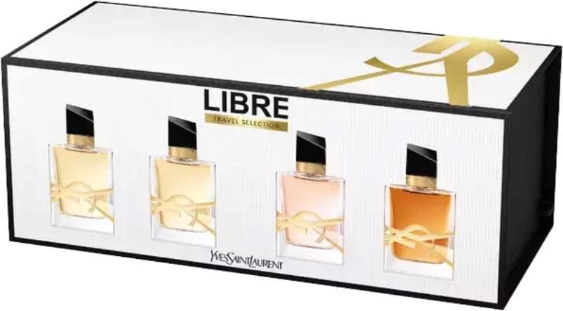 Yves Saint Laurent YSL Perfume Miniatures Travel Set for Women Libre EDT 0.25 Oz + Libre EDP 0.25 Oz + Libre EDP 0.25 Oz + Libre Eau De Parfum Intense 0.25 Oz 7.5ml