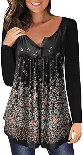 Fall Tops That Hide Belly Fat for Women Casual Dressy Long Sleeve Shirts Button Down Elegant Blouse V Neck T-Shirts