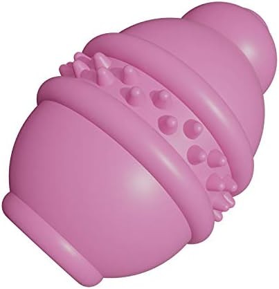 Dog Toy Interactive Tumbler Toy Ball Pet Treat Leaking Toy with Dual Rolling Balls & Teasing Wand for Training of Medium and Large Dogs Interactive Games, get rid of Boredom, Clean Dog Teeth (Pink)