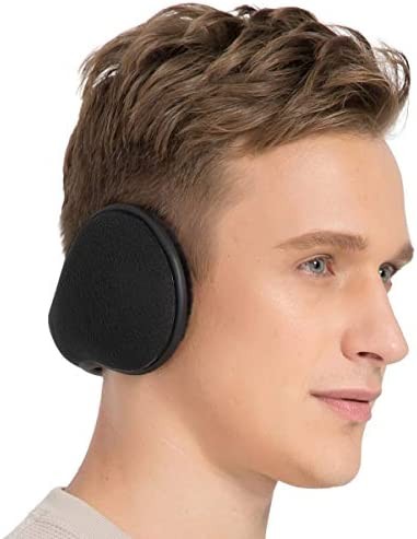 TALONITE Winter Ear Muffs for Men & Women - Foldable Fleece Ear Warmers - Pefer for Outdoor Skiing - Behind the Head Earmuffs