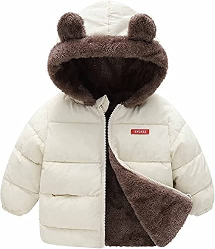 Baby Boy Girls Autumn Winter Fleece Coats Thick Down Cotton Padded Jacket Kids Hooded Zipper Windproof Snow Outerwear Clothes