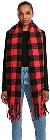 Steve Madden womens Steve Madden Women's Gingham Oblong Scarf