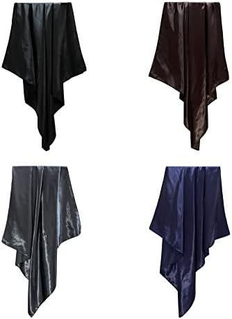 4 Pack 35" Women Large Satin Square Scarves Silk Like Feeling Headscarf Hair Neck Wrapping Scarves Gift for Women Girls