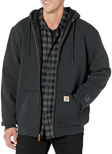 Carhartt 男士 Rutland 保暖襯裡前拉鍊運動衫連帽衫（大尺碼和高尺寸）