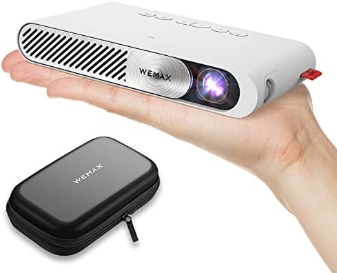WEMAX Go Ultra Portable Laser Projector – 300 ANSI Lumens Mini Pocket DLP Projectors – 1080p Support – Wireless Mirror Screening for Android iOS – Travel Camping Night Movie Projection