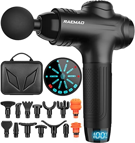 Massage Gun Deep Tissue Muscle Massager Percussion Massage Gun for Athletes, Handheld Deep Tissue Massager,Black