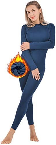 qualidyne Women’s Thermal Underwear Ultra-Soft Fleece Base Layer Long Johns Set Winter Sports Top and Bottom Suits