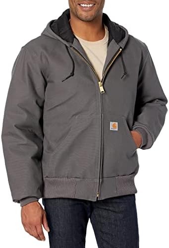 Carhartt Men's J140 Duck Active Jacket - Quilted Flannel Lined - Medium Regular - Gravel