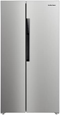 Hamilton Beach HBF1558 15.6 Counter Depth Full Size Refrigerator, Side Doors, Stainless, 15.8 cu ft