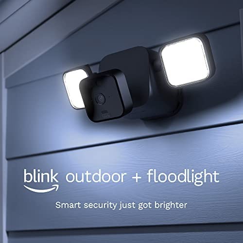 Blink Outdoor 3rd Gen + Floodlight — wireless, 2-year battery life, HD floodlight mount and smart security camera, 700 lumens, motion detection, set up in minutes - 1 camera kit (Black)