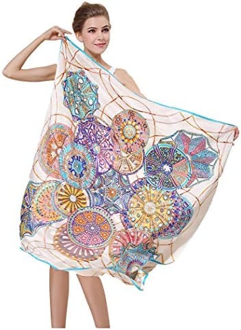 Large Square Silk Scarf with 100% Mulberry Silk,6 Different Patterns,Big Square,110 x 110cm,真丝围巾