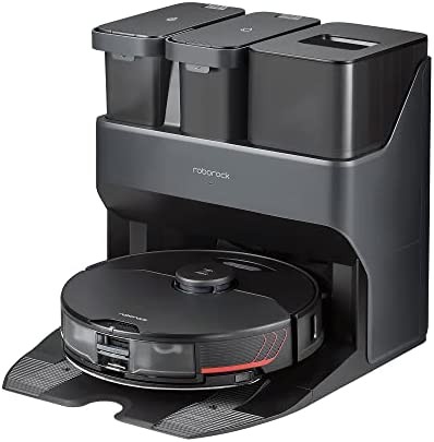 Roborock S7 MaxV Ultra Robot Vacuum and Mop, Auto Mop Washing with Empty Wash Fill Dock, Self-Emptying, Self-Refilling, ReactiveAI 2.0 Obstacle Avoidance, 5100Pa Suction, App Control, Works with Alexa