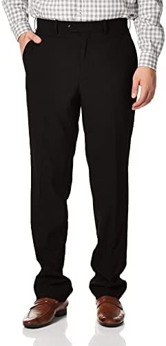 Adolfo Men's Micro Tech Slim Fit Flat Front Suit Pant