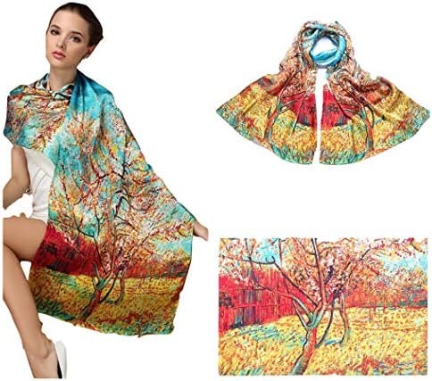 Large Rectangle Long Silk Scarf with 100% Mulberry Silk,8 Different Patterns,175cm x 52cm,真丝围巾