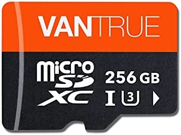 Vantrue 256GB microSDXC UHS-I U3 4K UHD Video High Speed Transfer Monitoring SD Card with Adapter for Dash Cams, Body Cams, Action Camera, Surveillance & Security Cams
